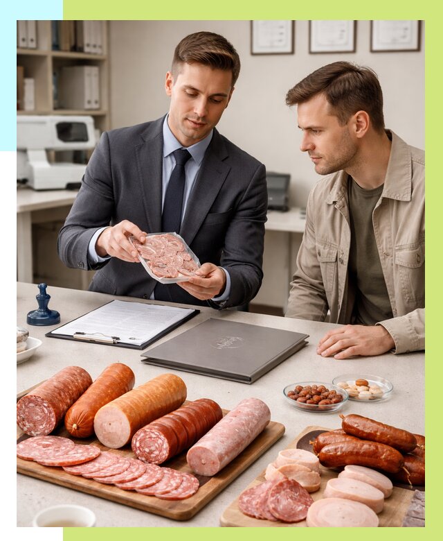 Сертификация колбасных изделий в Североуральске от 7726 р. | Алешин-Сву